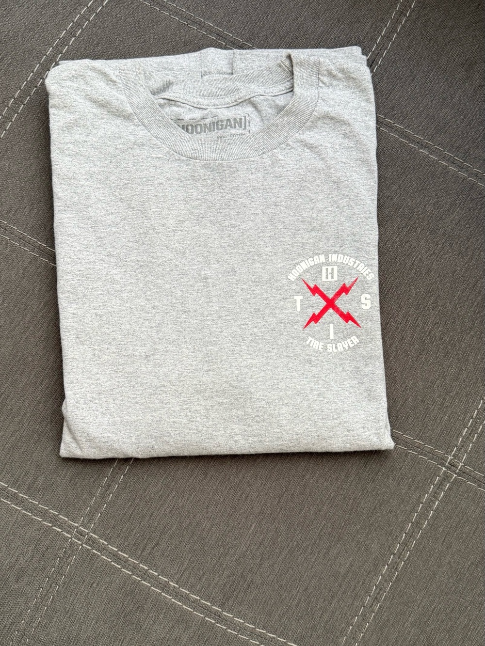 Hoonigan Men's Long-Sleeve Gray Logo Tee